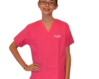 Uniforme médico rosa para niños, personalizado para pequeños médicos y enfermeras.