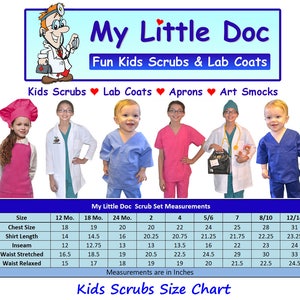 Kids Engineer Scrubs with Building Blocks Embroidery Design image 3