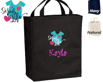 Bolso médico personalizado para niños, diseño de vida exfoliante, nombre bordado, juguete médico para niños Dr. Bag para niños, regalo de médico fingido, bolso para niños pequeños