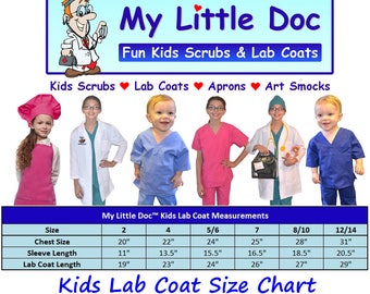 Personalized Kids Lab Coat and Scrub Set for Little Doctors and