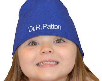 Kids Scrubs Caps Personalized for little Doctors and Nurses