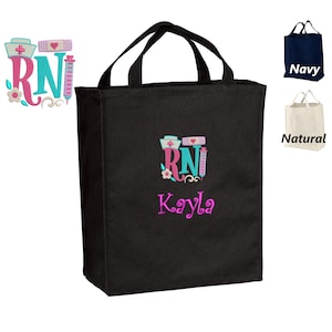 Personalized Kids Doctor Bag, RN Nurse Design, Embroidered Name, Child Dr. Bag, Medical Toy for Children, Pretend Doctor Gift, Toddler Tote