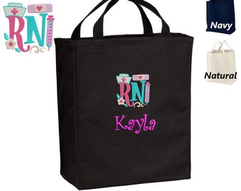 Bolsa de médico para niños personalizada, diseño de enfermera RN, nombre bordado, bolsa de doctor para niños, juguete médico para niños, regalo de médico fingido, bolso para niños pequeños