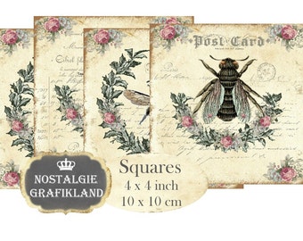 Vintage French Bee Digital Graphic L'Abeille French | Etsy