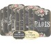 Chalkboard Paris French Tags Eiffel Tower Shabby Chic Instant Download digital collage sheet T130 