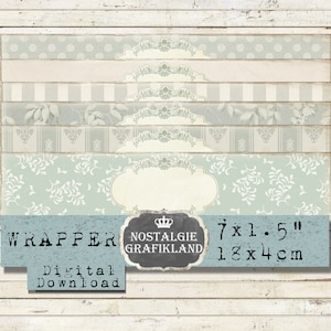 Digitale Shabby Chic Etiqueta em branco editável Envoltório para impressão Embalagem Enfeites de Embrulho de Sabão Baixar folha de colagem digital E033