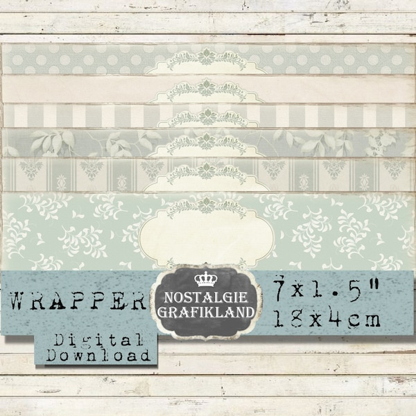 digitale Shabby Chic blank Label editable Wrapper printable Packaging Soap Wrapping Ornaments Download digital collage sheet E033