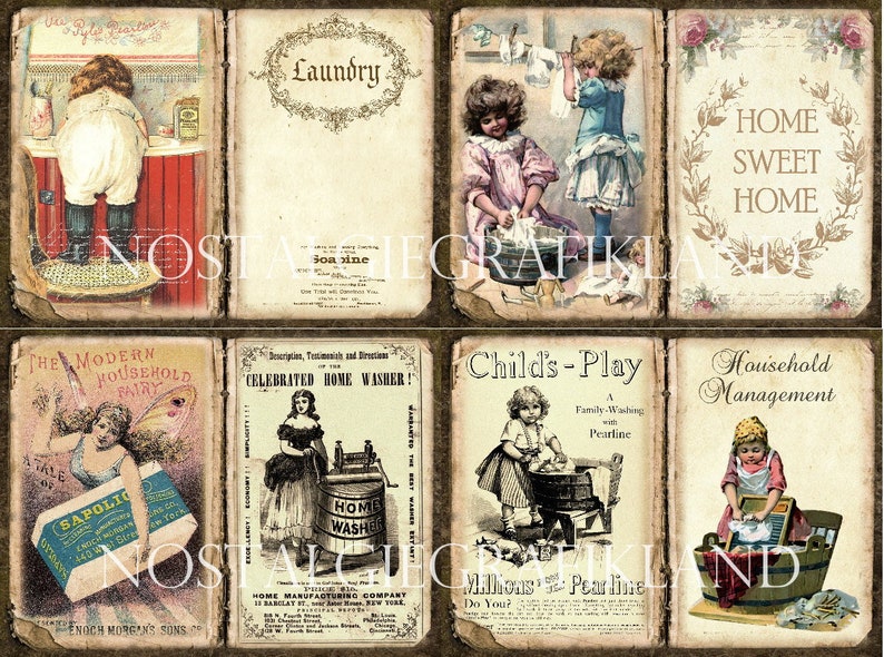 HOUSEKEEPING Journal Pages Laundry Household Cleaning Daily Etsy