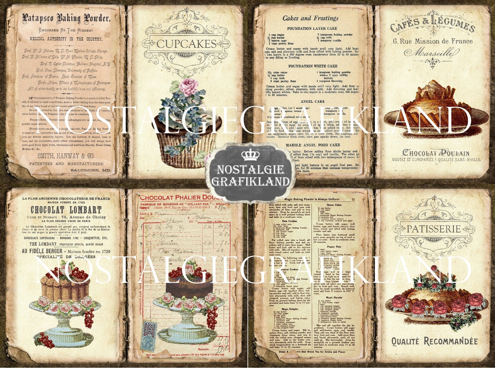 Baking Journal.pdf BAKING Recipe Journal Printable Bakery Patisserie Cupcakes Cakes ...