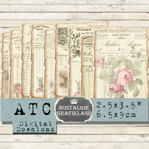 Digitale Alte Dokumente Vintage Scrapbooking Instant Download digital collage sheet S059