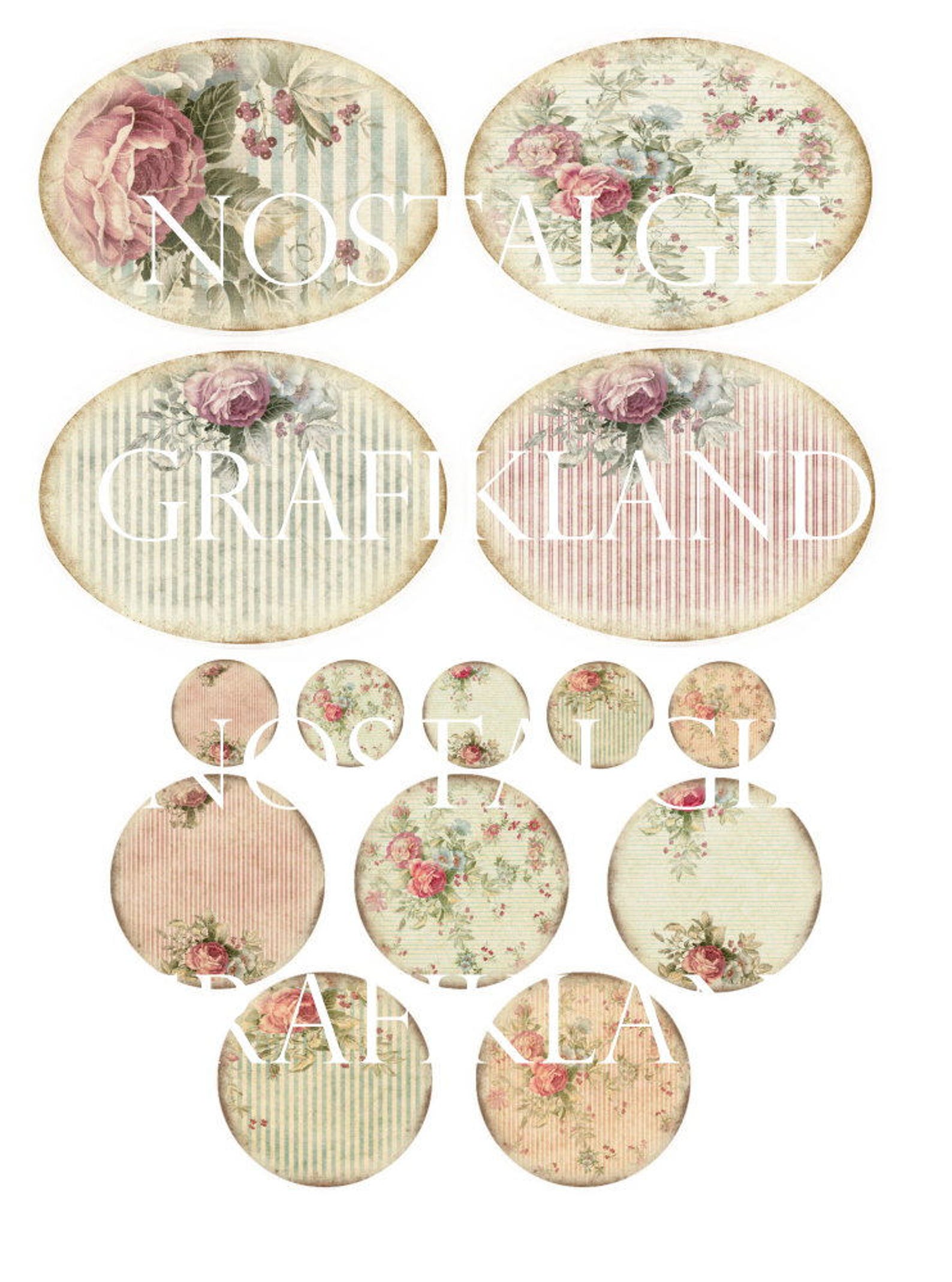 SHABBY CHIC Kit Journal Printable Craft Journaling Set Craft Junk ...