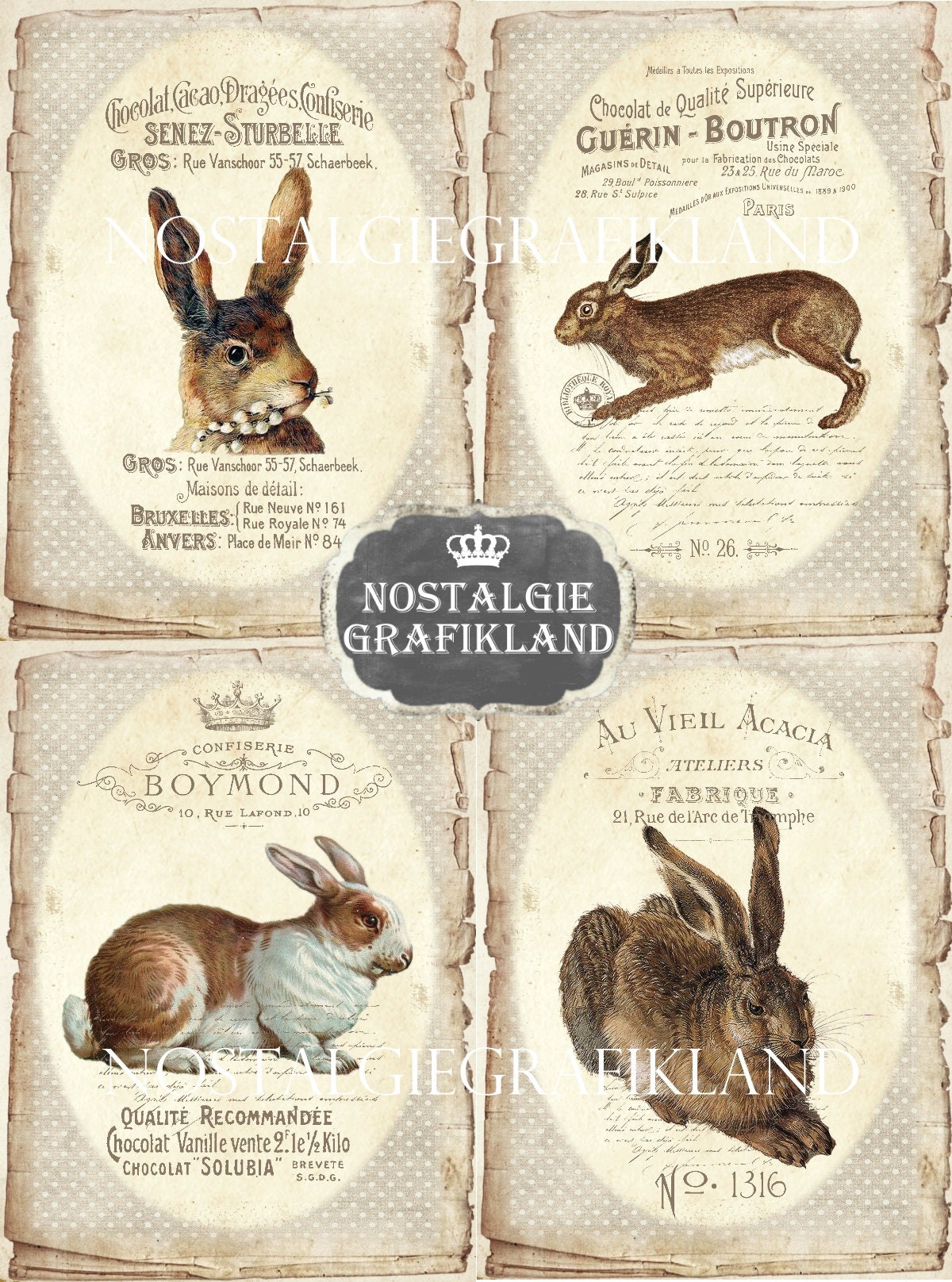 ◆Rabbit-PaperCutting-◆同梱あり Bunny paperkit – Studio Lise Lefebvre