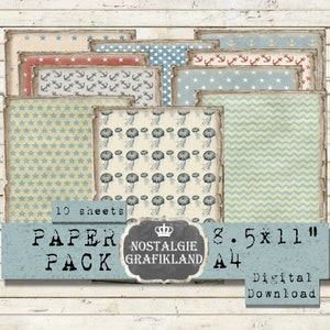 NAUTICAL Carta stampabile Confezione Mare Maritime Papers Ocean Vintage Journaling Journals Download digitale foglio collage digitale PP073