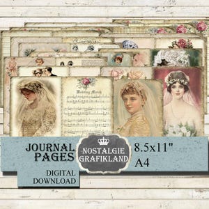 Páginas imprimibles para el diario de la boda, descarga instantánea JPA003