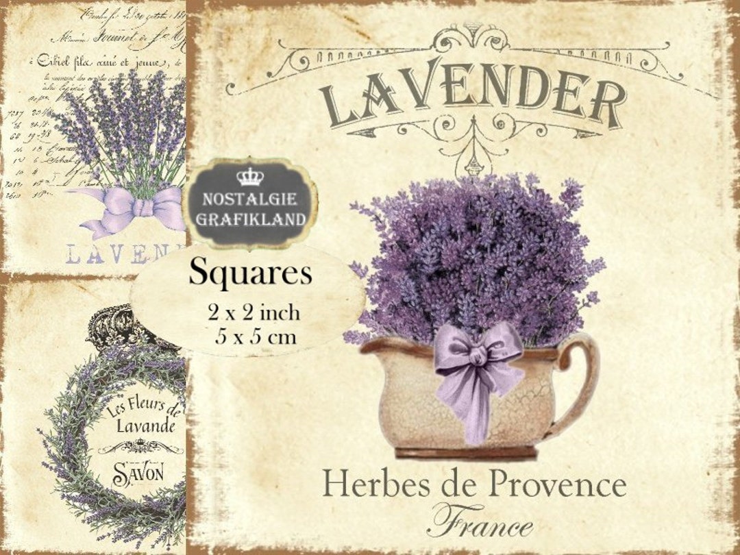 French Lavender 2x2 Inch Squares Instant Download Digital - Etsy