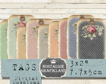 Étiquettes à pois, arrière-plan Étiquettes pour cadeaux, journaux de journalisation imprimables à télécharger feuille numérique T093