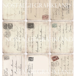 Postcards Vintage Printable Ephemera Poste Post Blank Carte Postale ...