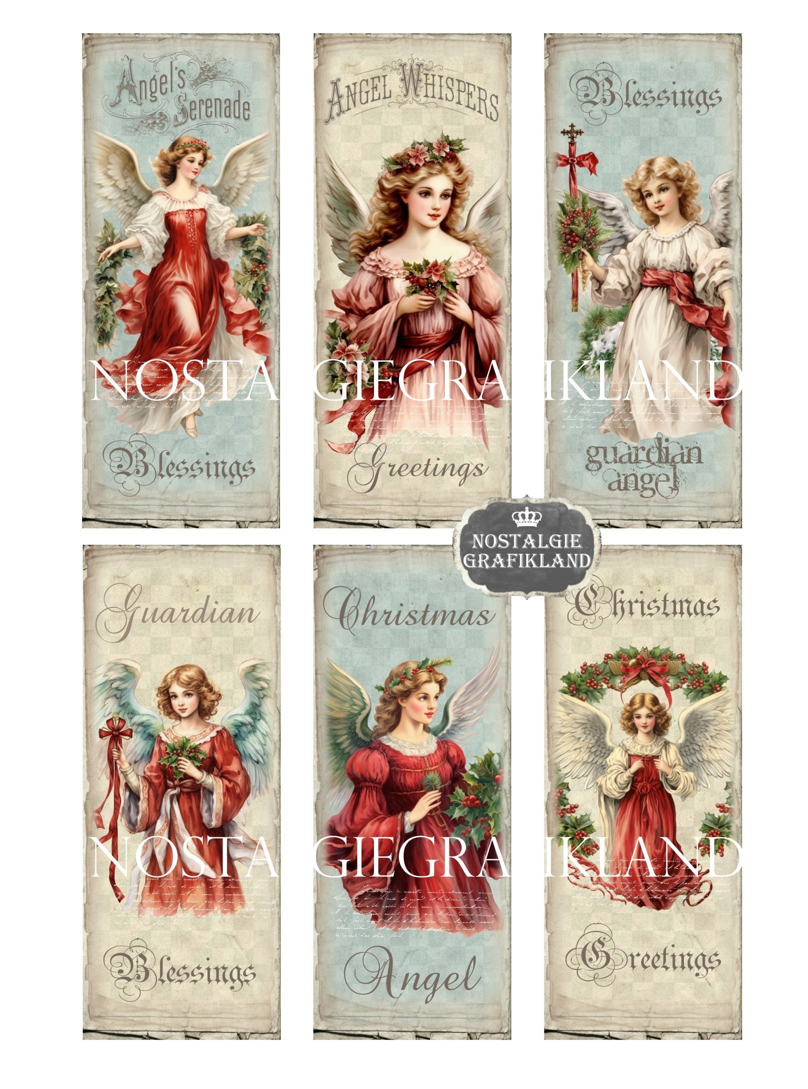 angels-bookmarks-printable-christmas-guardian-angel-blessings-instant-download-digital-collage-sheet-bm059-etsy