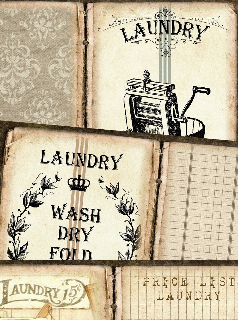 HOUSEKEEPING Journal Pages Laundry Household Cleaning Daily Etsy