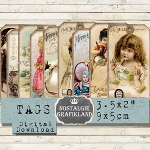 Nähen Shabby Chic Anhänger Instant Download digital collage sheet digitale Anhänger Schneiderpuppe Handarbeit Spulen T075