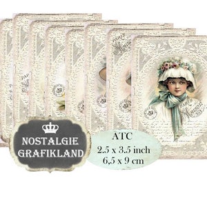 Ladies digital Woman French Lace printable Lady Shabby Chic Vintage Journals Girls ATC Instant Download digital collage sheet S086