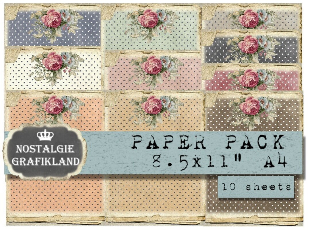 Background Polka Dots Paper Pack Printable Papers Journal - Etsy