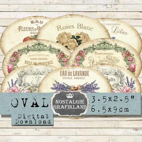 printable Perfume Soap Labels Lavender Bath Salts Sels de bain 3.5 x 2.5 inch Instant Download digital collage sheet O107
