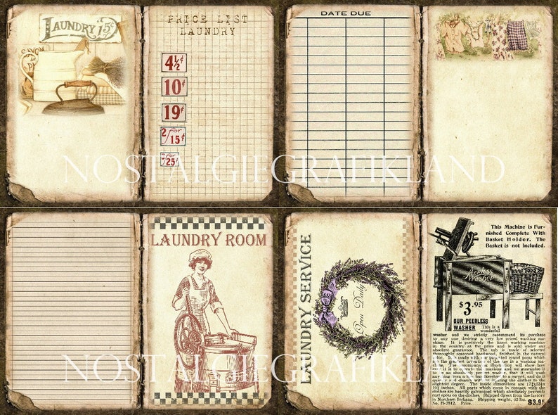 HOUSEKEEPING Journal Pages Laundry Household Cleaning Daily Etsy