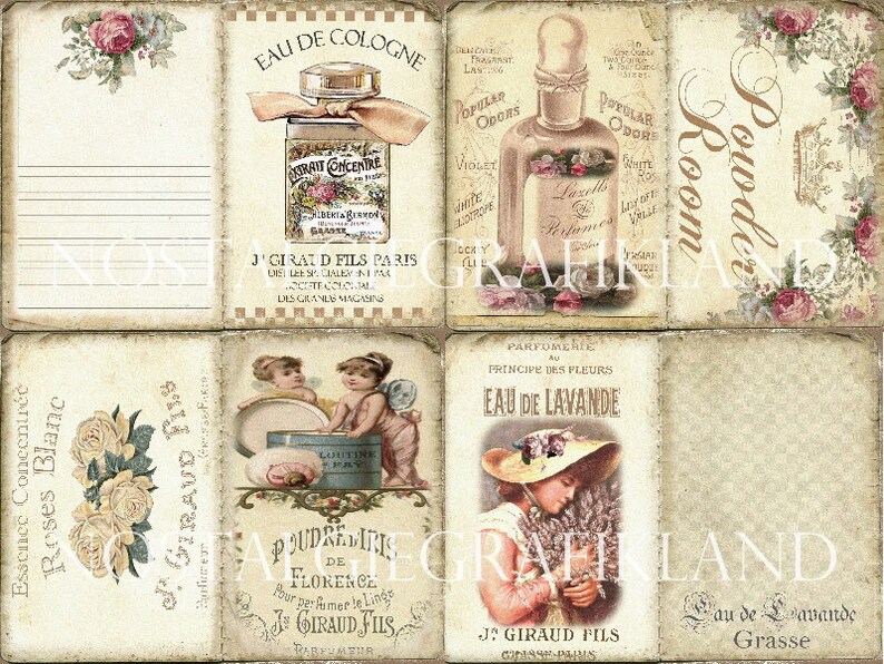 PERFUME Digital Journal Pages Book Ephemera Printable Junk Etsy