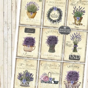 French Lavender Provence Herbs printable ATC Embellishments Journal Digital Collage Sheet Instant Download S152 image 2