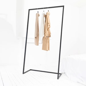 Clothing Rack FOLDED// Clothes rack // Clothing rail // Wardrobe // Shop display // Garment rack // Durable // Easy Assembly // Industrial image 1