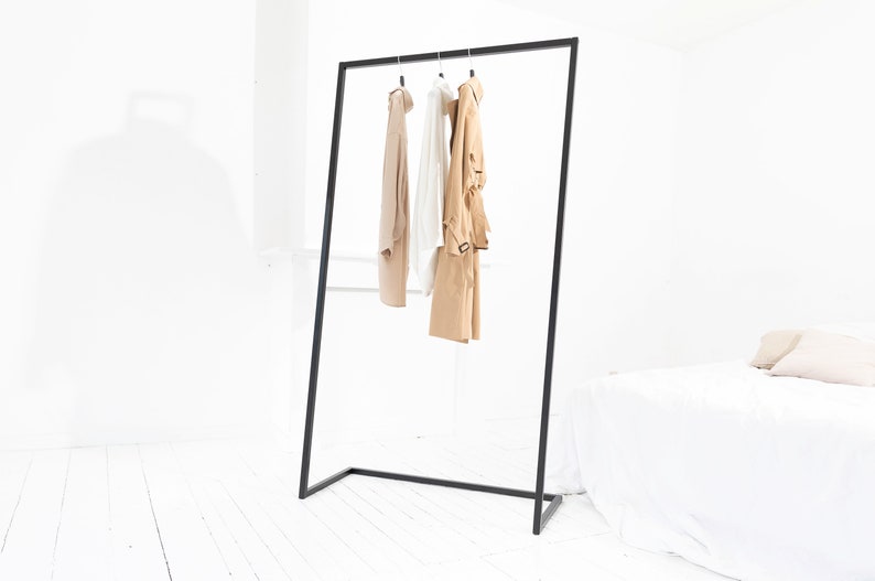 Clothing Rack FOLDED// Clothes rack // Clothing rail // Wardrobe // Shop display // Garment rack // Durable // Easy Assembly // Industrial image 1