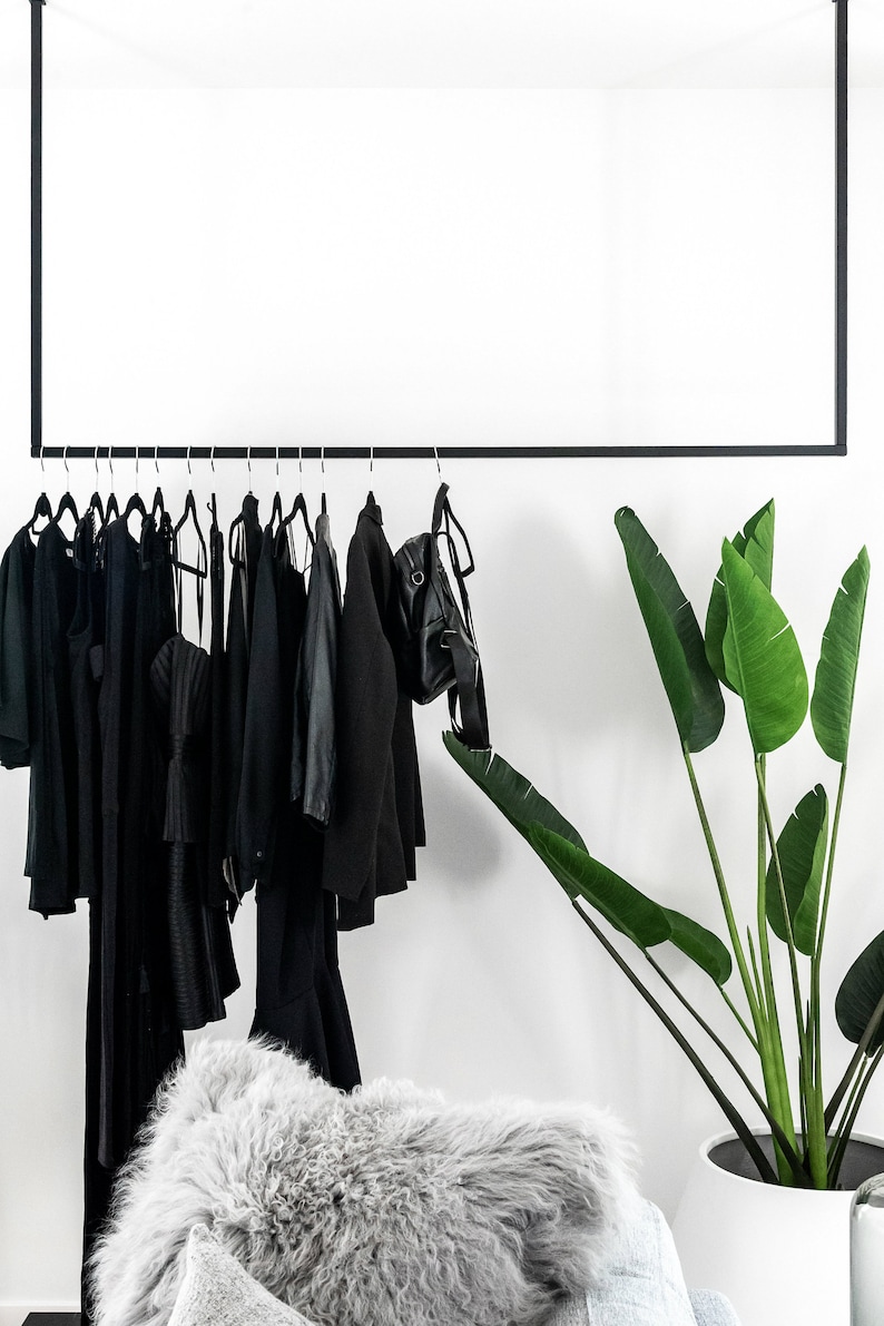 Ceiling Clothes Rack// Clothing Rack // Ceiling Rack // Etsy