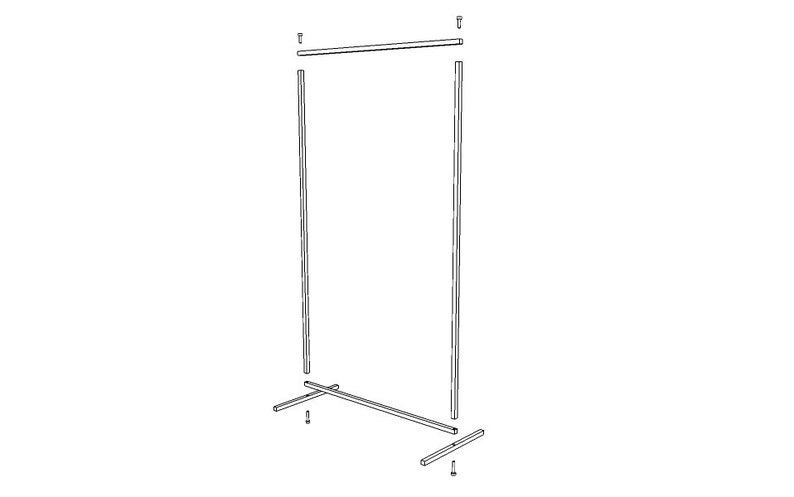 Clothing Rack THIN// Clothes rack // Wardrobe // Shop display // Garment rack // Durable // Quick and Easy Assembly // Industrial wardrobe zdjęcie 9