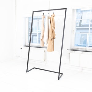 Clothing Rack FOLDED// Clothes rack // Clothing rail // Wardrobe // Shop display // Garment rack // Durable // Easy Assembly // Industrial image 5