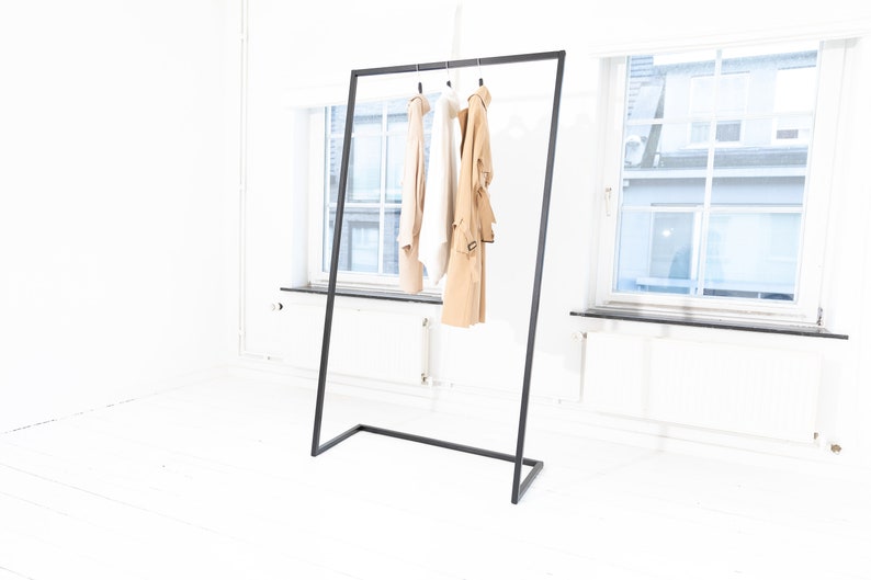 Clothing Rack FOLDED// Clothes rack // Clothing rail // Wardrobe // Shop display // Garment rack // Durable // Easy Assembly // Industrial image 5