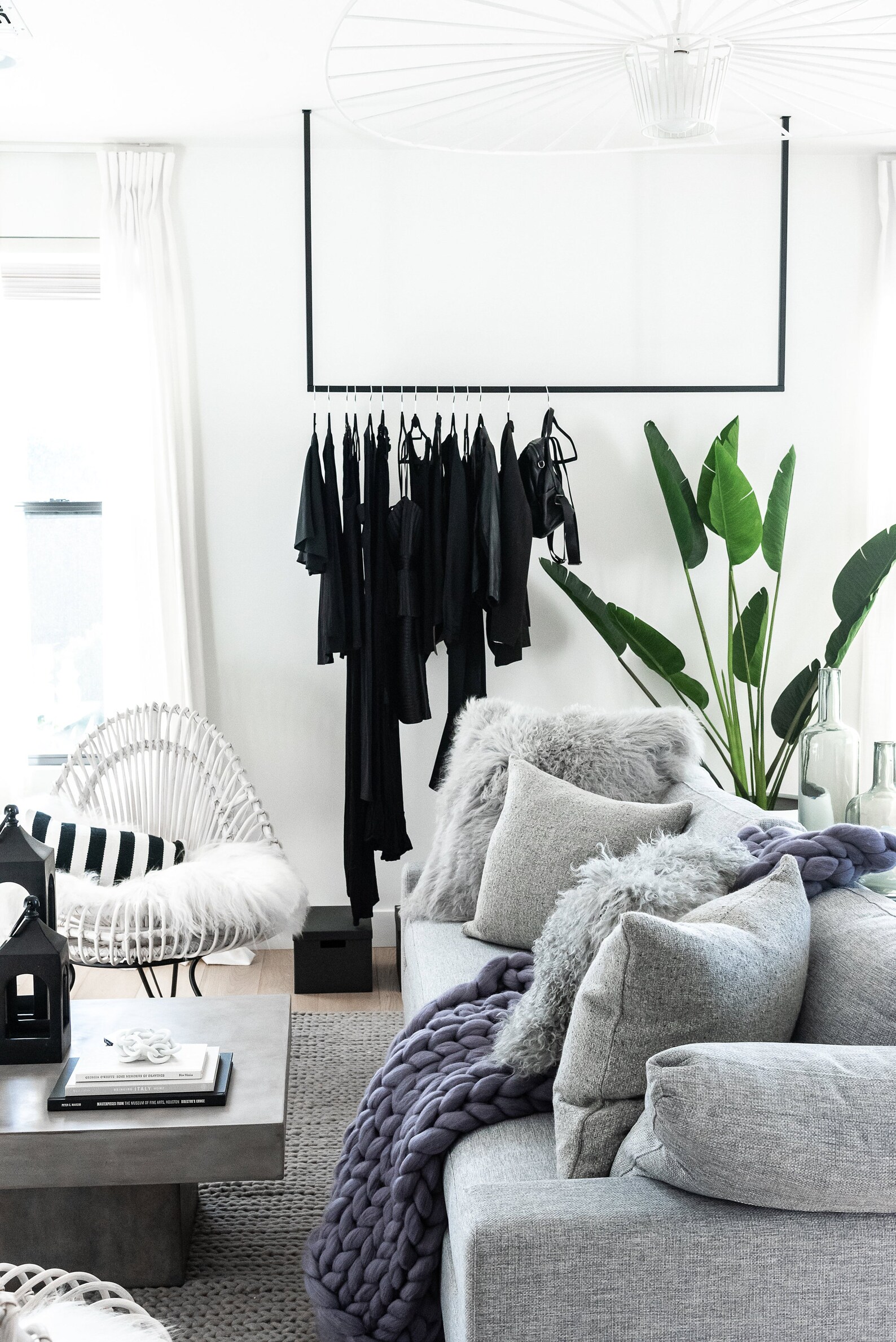 Ceiling Clothes Rack// Clothing Rack // Ceiling Rack // Ceiling Storage ...