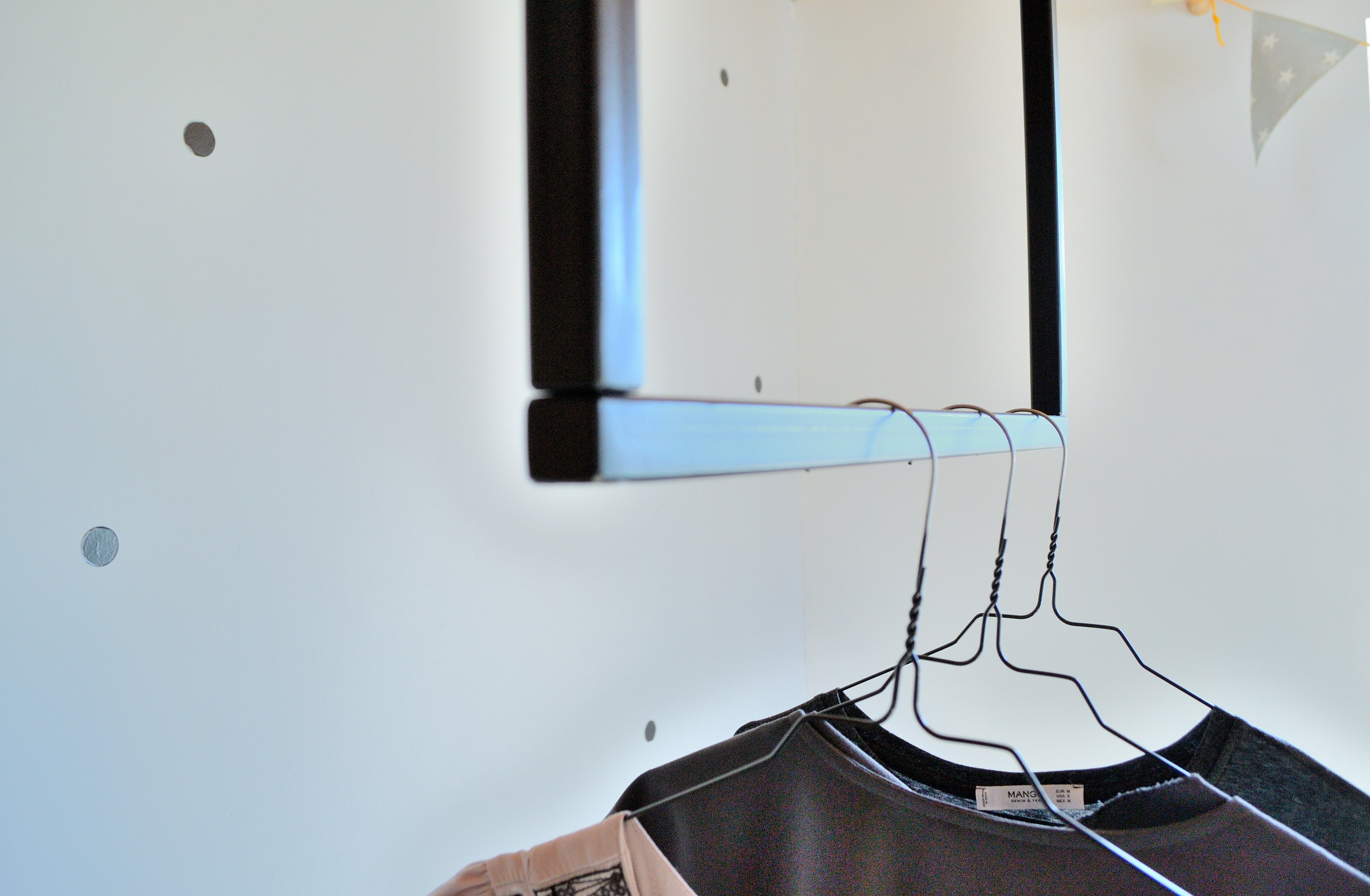 Ceiling Clothes Rack// Clothing Rack // Ceiling Rack // Ceiling Storage ...