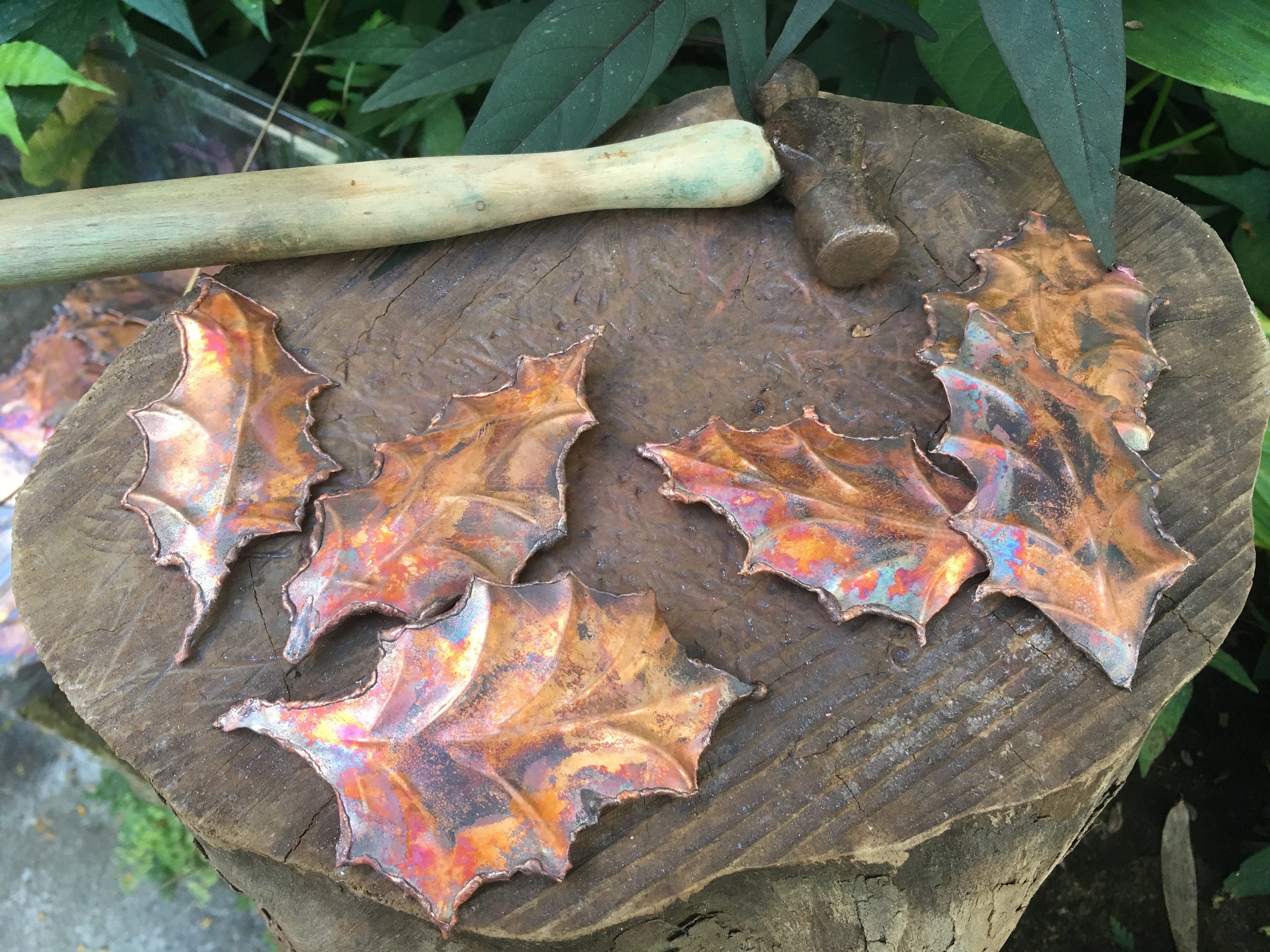 Handcrafted Copper Leaves Wholesale lot of 40 Etsy