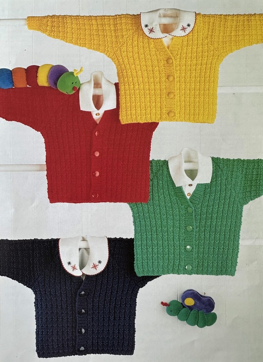 Childs Aran Jacket Knitting Pattern. Unisex Classic Boys or Girls Chunky Cardigans. Full Pattern