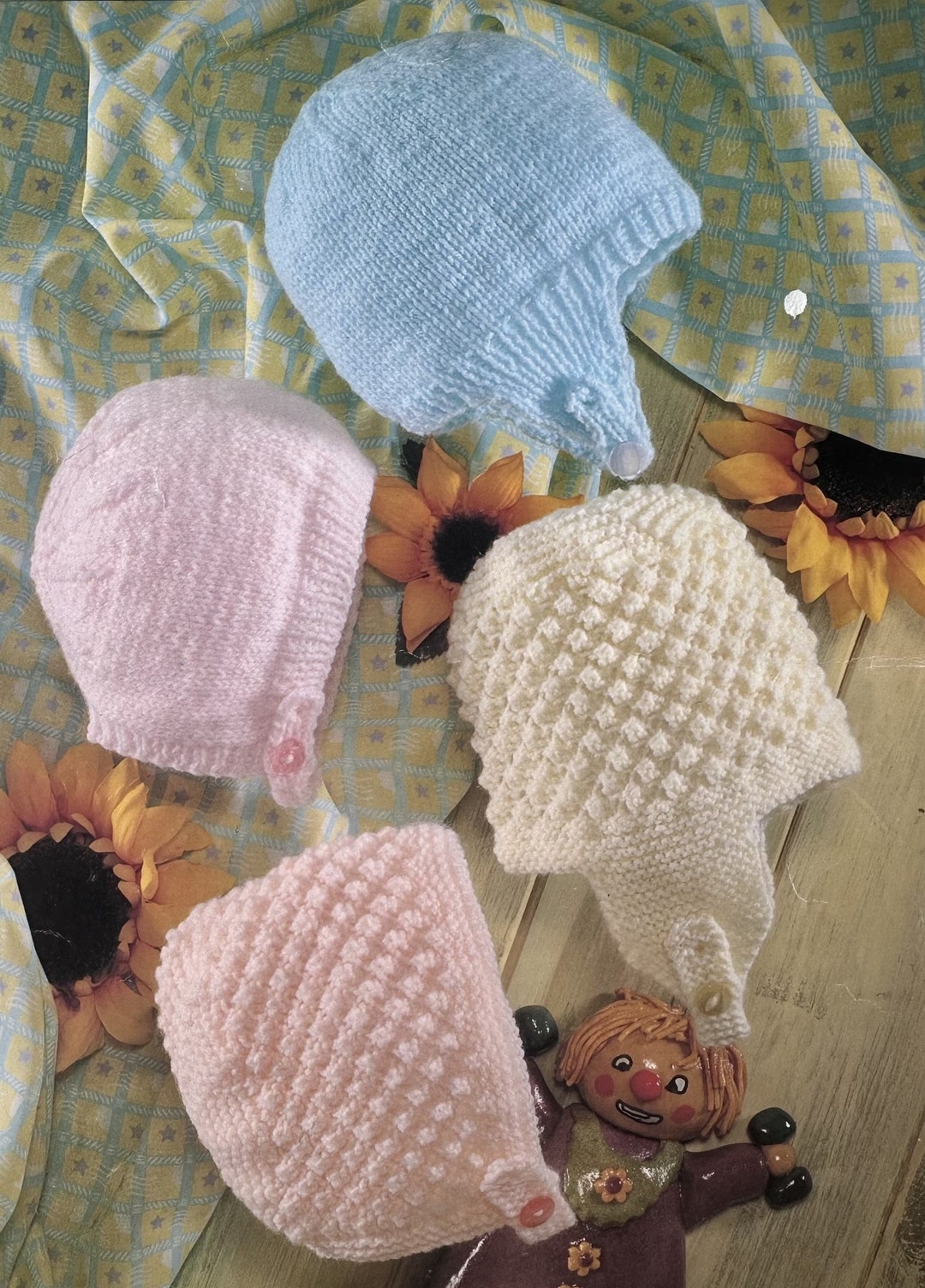 Baby Knitting Pattern. Helmets, Hats and in DK. Full Pattern