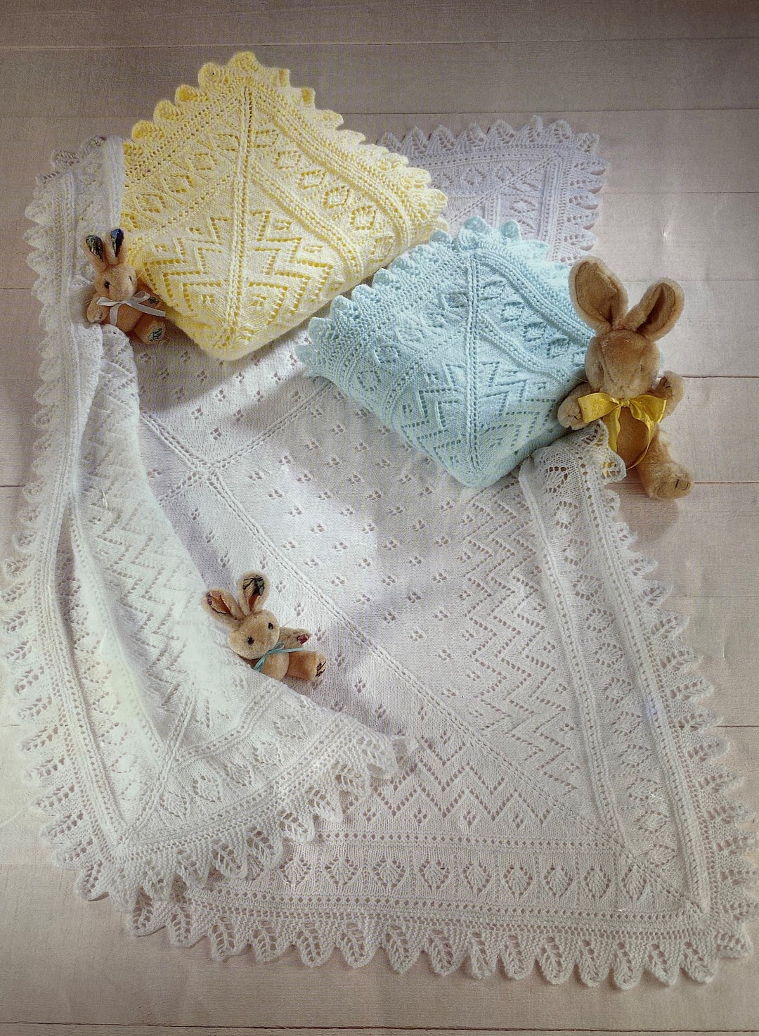 knitted christening shawl