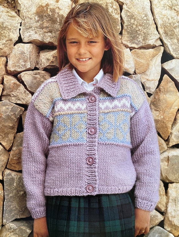 Mädchen Jacke Cardigan aus Highland Kind 5-12yrs