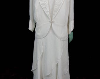 NEW OLD STOCK Ivory size 26 mother of the bride dress with jacket