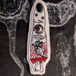 Macabre Tattooed Severed Finger Brooch Pin