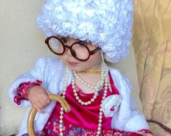 Girl's Old Lady Costume Kit - Etsy
