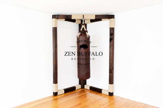 Boxing Combo Heavy Punching Bag Shou Sugi Ban Timber Frame Etsy