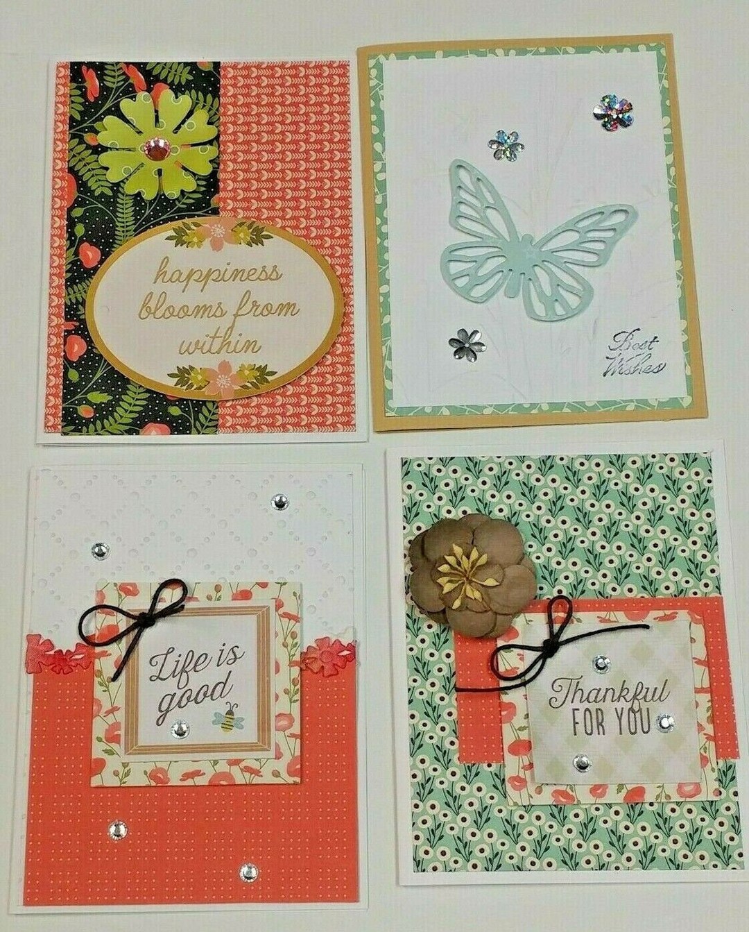 Handmade Greeting Cards Embossed Embellished Die Cut Note Cards Etsy.de