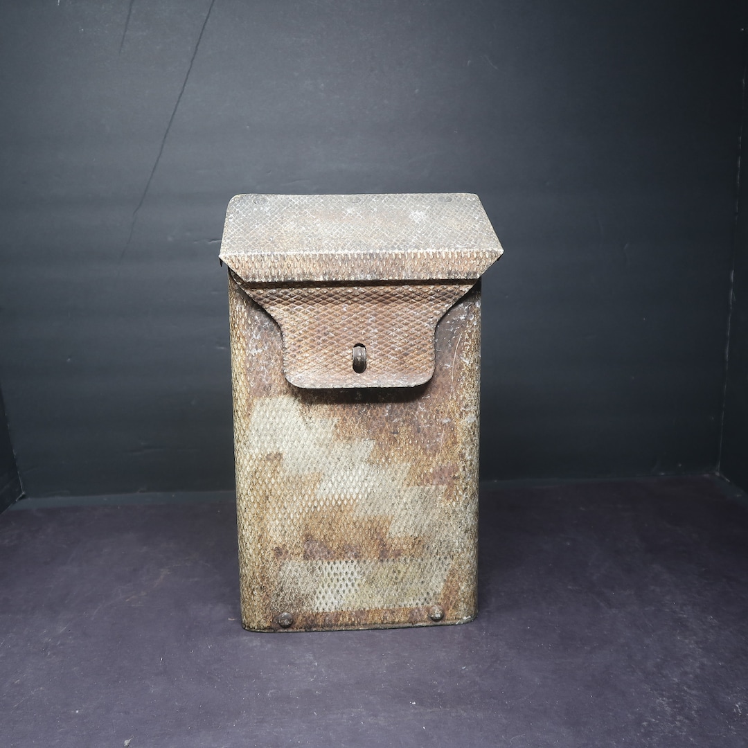 Vintage Aluminum Wall Mounted Mailbox Double Hinged Flip Top Etsy