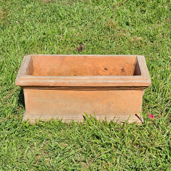 On Hold Terracotta Rectangular Box Planter Italian Style Vintage 19.5"L x 10"W x 8.5"H On Hold